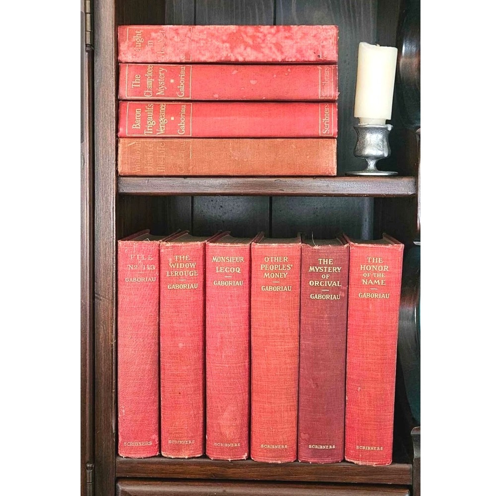 Antique 1st Edition Complete 10 book set Gaboriau Leqoc Mystery Series Hardback